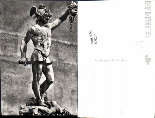 499233,Firenze Florenz Perseo B. Cellini Perseus Mann m. Kopf Tod Mord Statue Monument