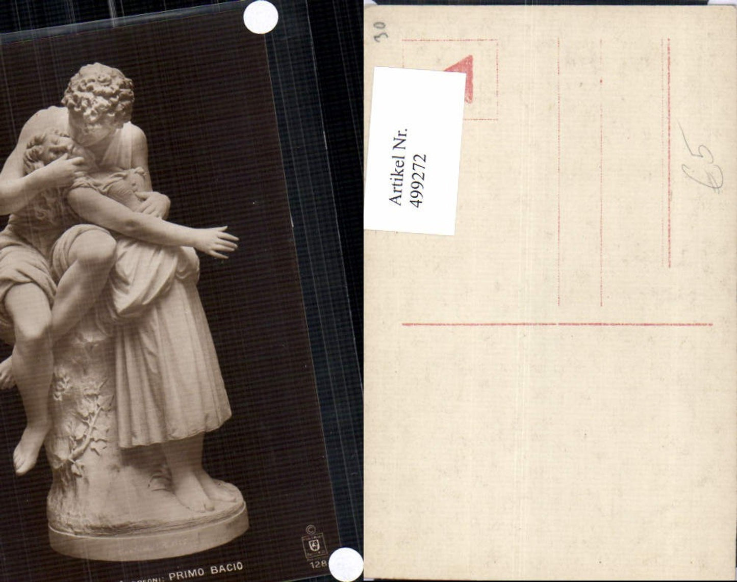 499272,Plastik Figur Skulptur Galleria Andreoni Primo Bacio Kuss Paar