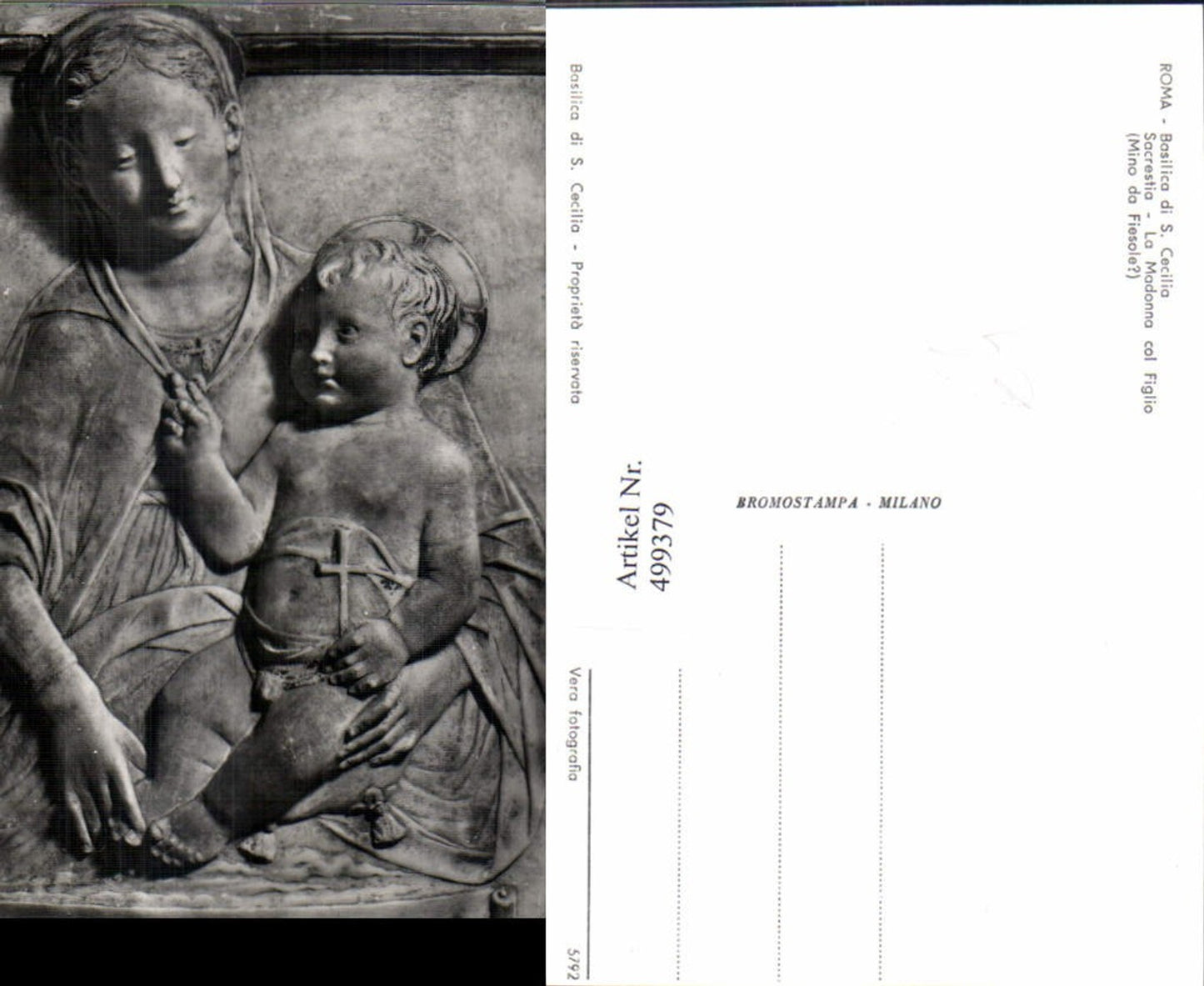 499379,Plastik Figur Skulptur La Madonna col Figlio Roma Rom Basilica di S. Cecilia