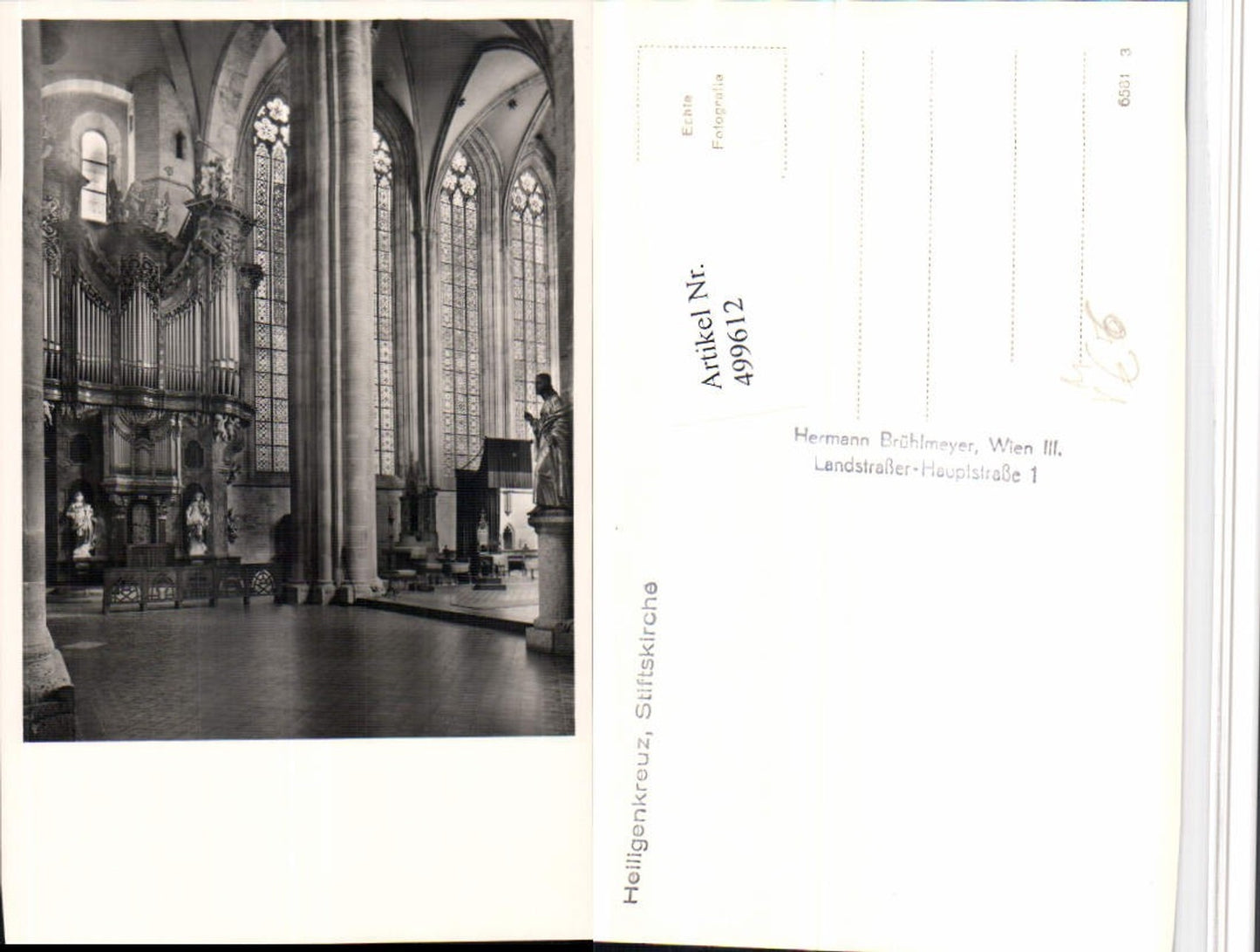 499612,Stift Heiligenkreuz Kirche Orgel pub Hermann Brühlmeyer