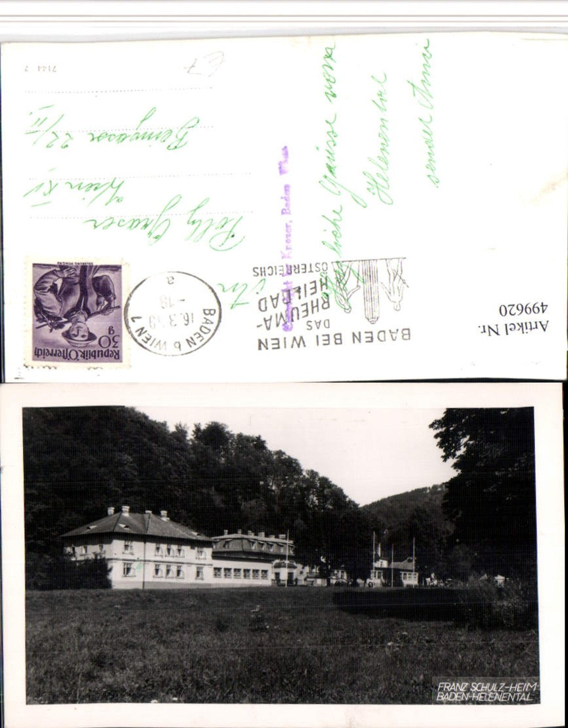 499620,Baden Helenental Franz Schulz-Heim