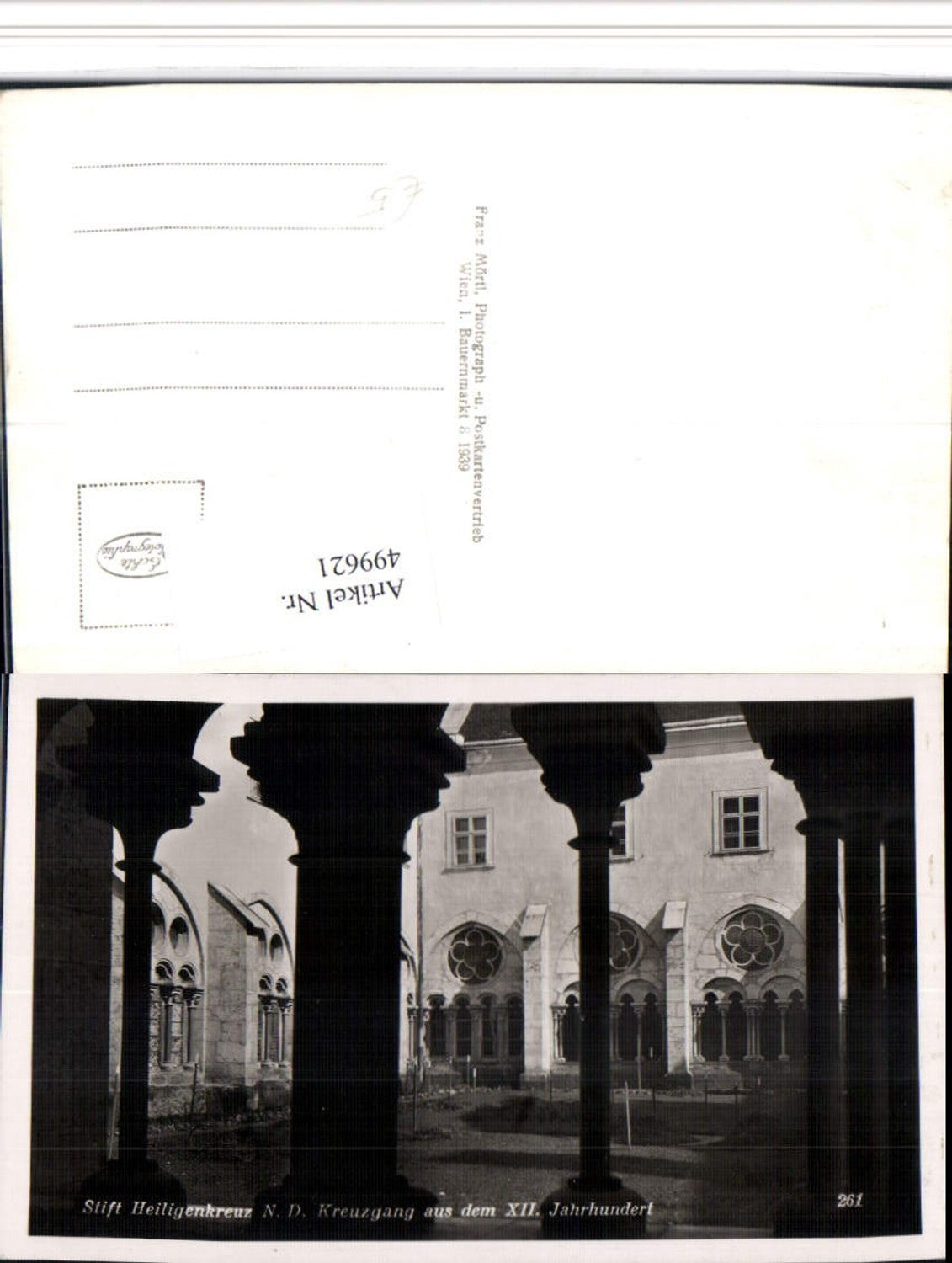 499621,Stift Heiligenkreuz Kreuzgang Säulen