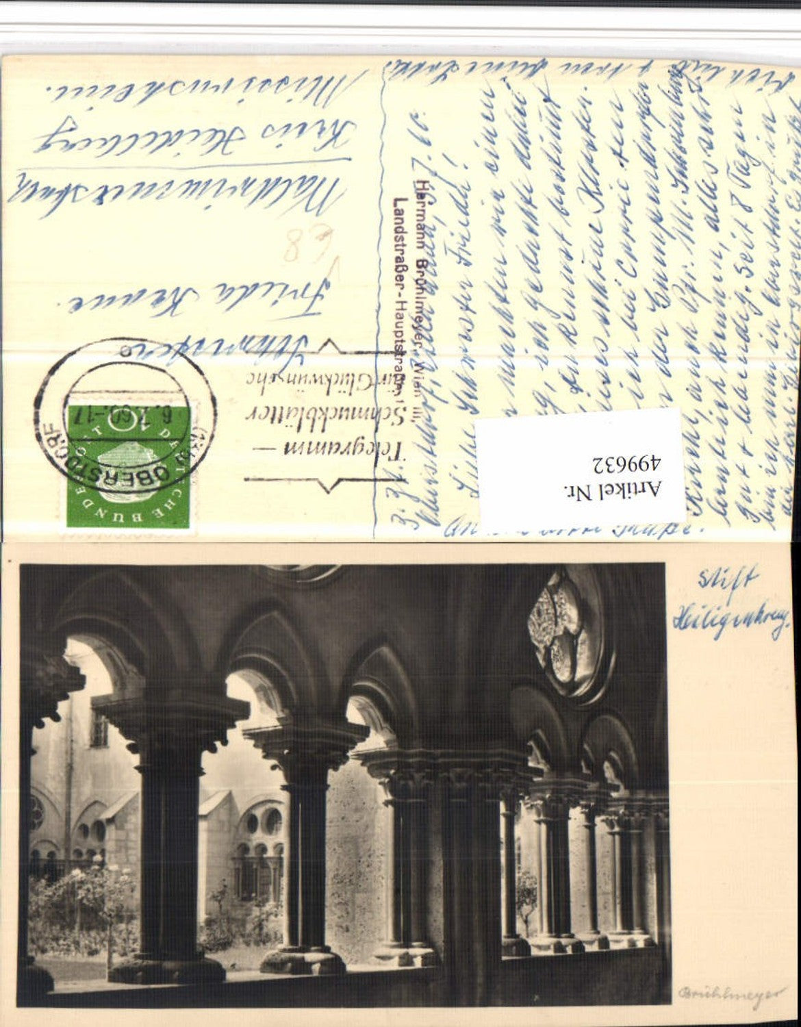 499632,Stift Heiligenkreuz Kreuzgang pub Brühlmeyer