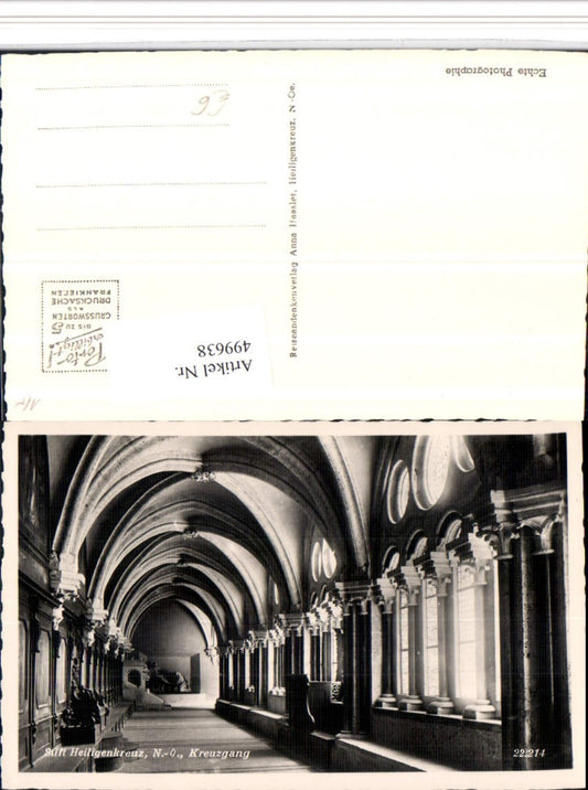 499638,Stift Heiligenkreuz Kreuzgang