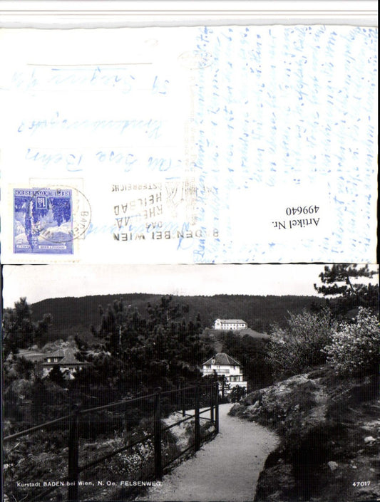 499640,Baden b. Wien Felsenweg Wegpartie