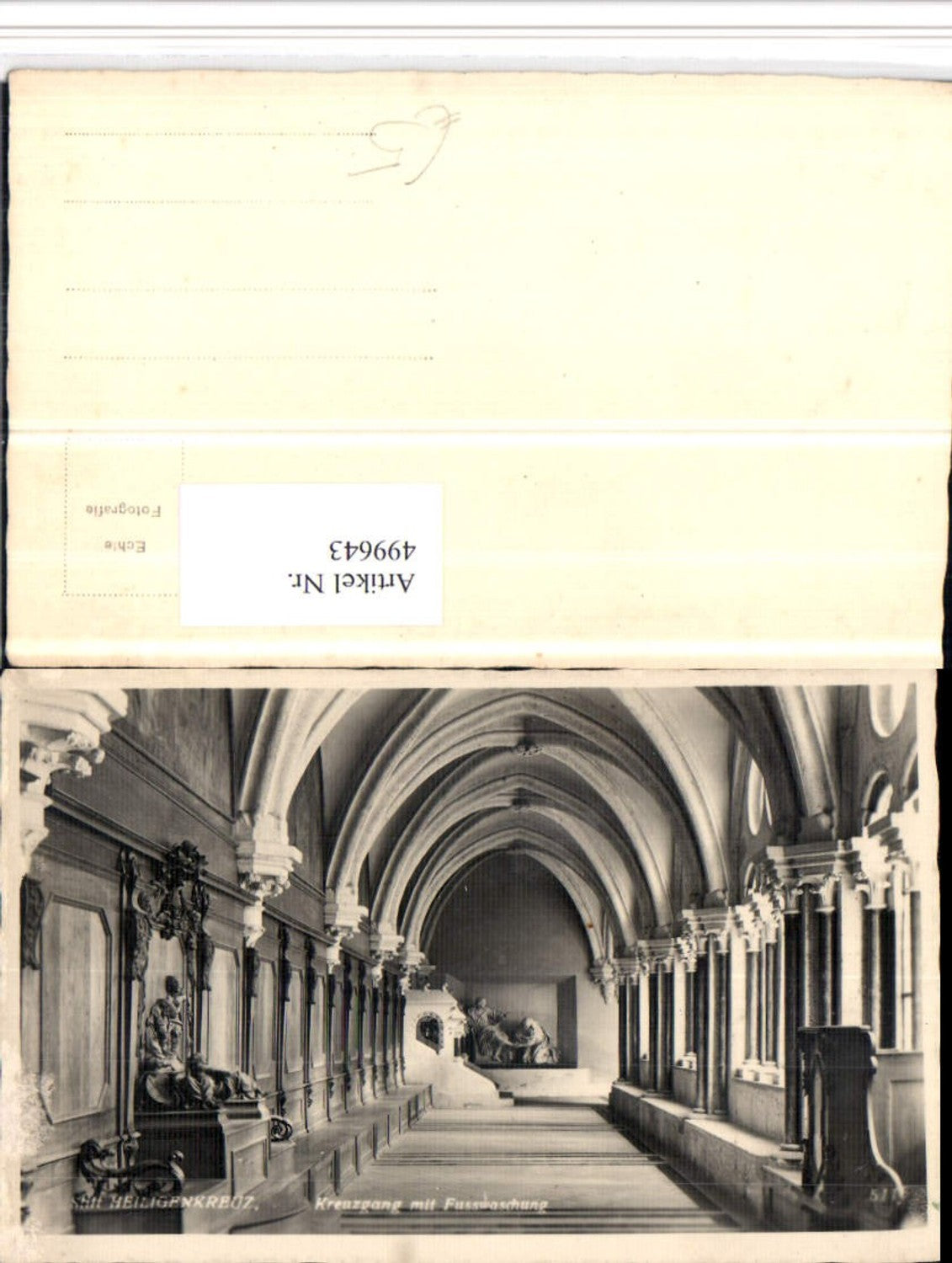 499643,Stift Heiligenkreuz Kreuzgang m. Fußwaschung
