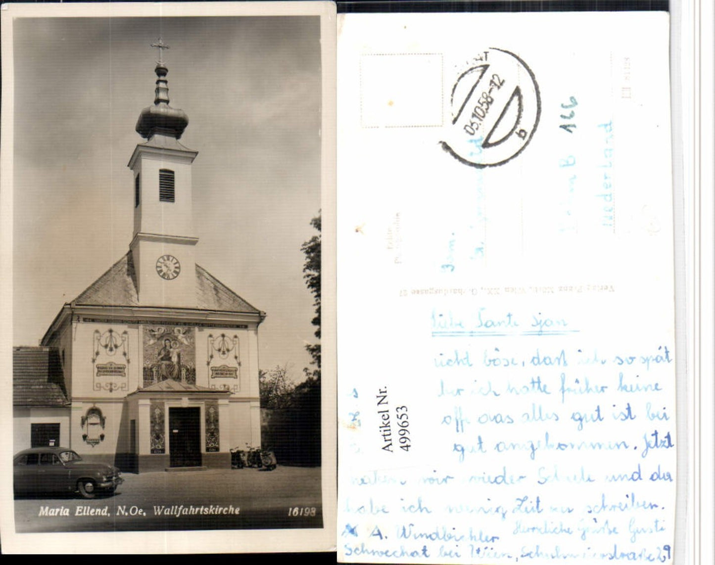499653,Maria Ellend Wallfahrtskirche Kirche Auto
