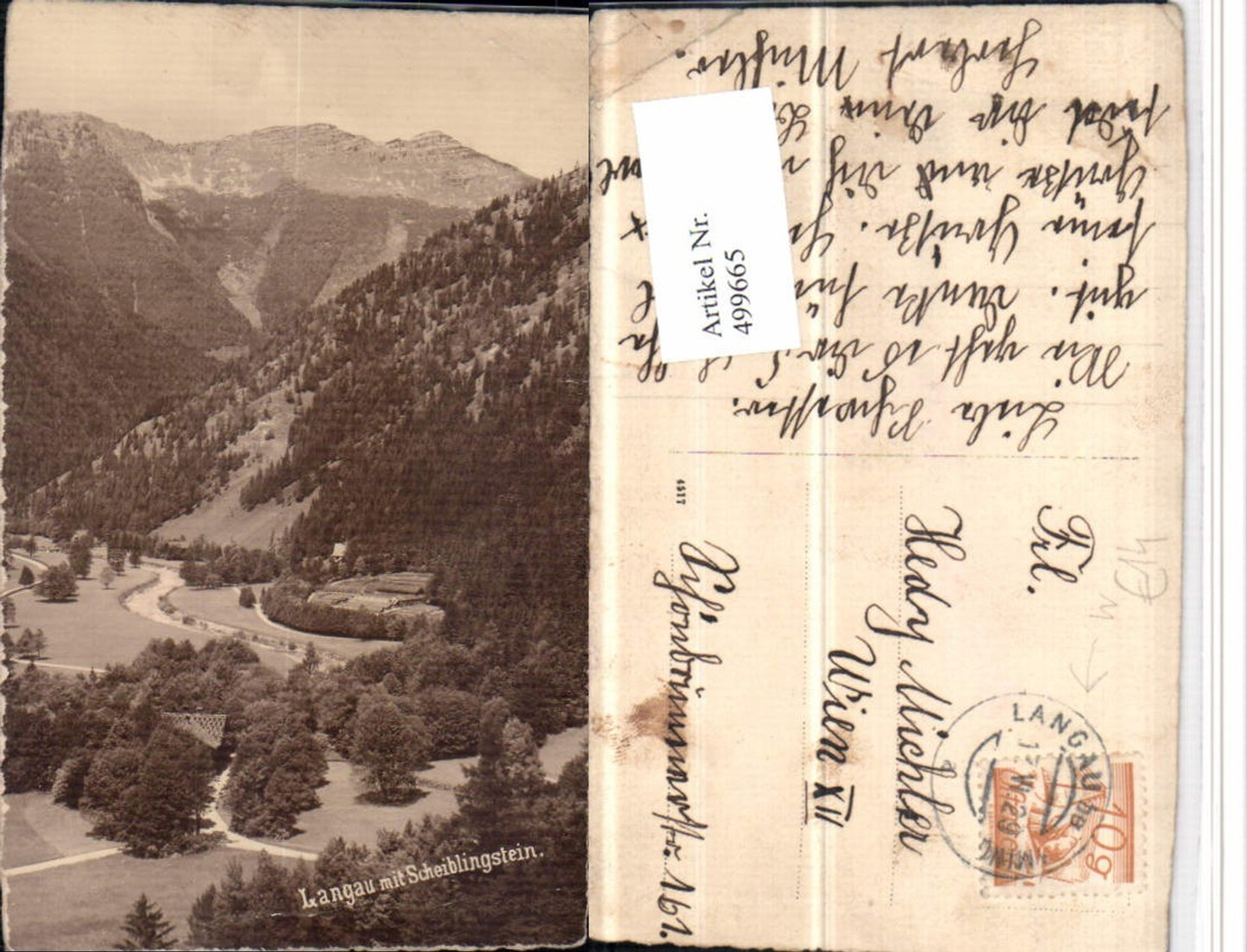 499665,Langau b. Gaming m. Scheiblingstein Bergkulisse