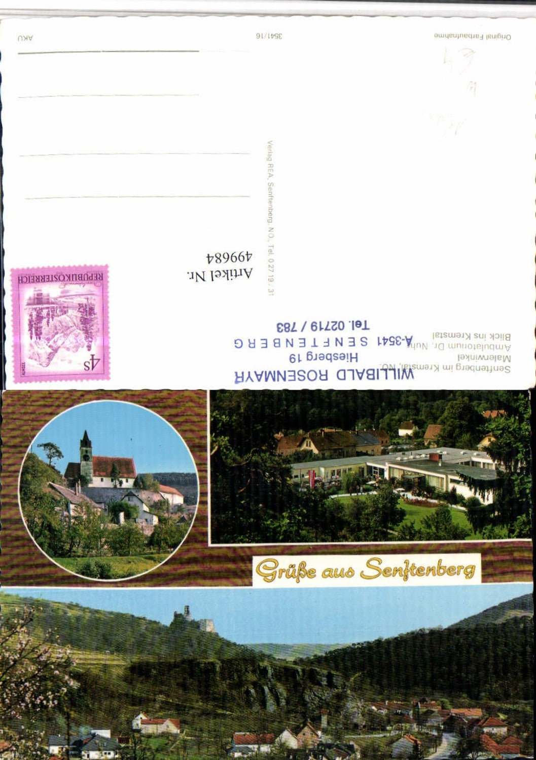 499684,Senftenberg im Kremstal Totale Kirche Ambulatorium Mehrbildkarte