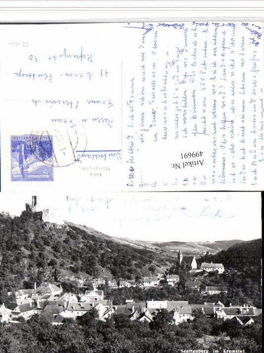 499691,Senftenberg im Kremstal Totale m. Ruine