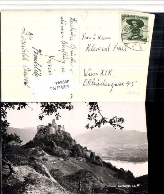 499694,Ruine Dürnstein in d. Wachau