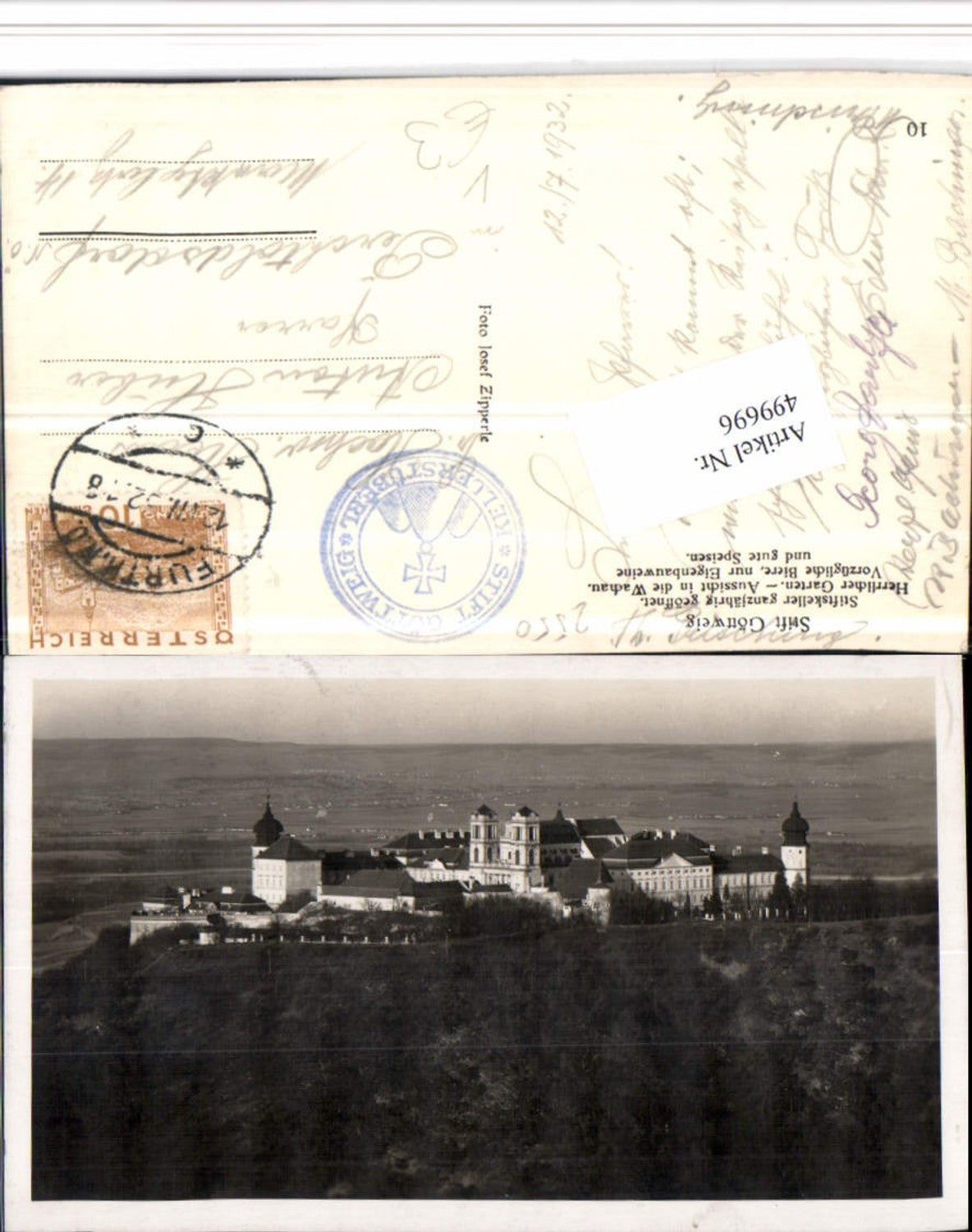 499696,Stift Göttweig b. Furth pub Josef Zipperle