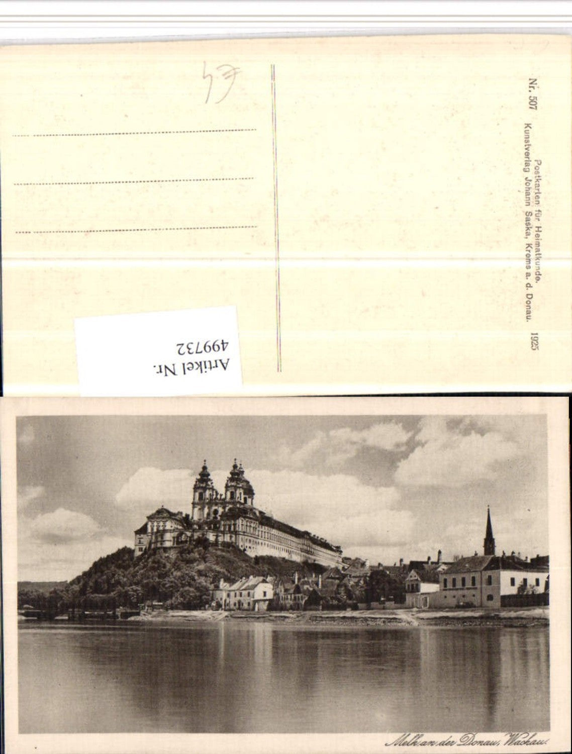 499732,Melk an d. Donau Teilansicht m. Stift