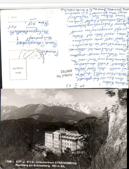 499792,Puchberg am Schneeberg Urlauberhaus Strengberg Bergkulisse