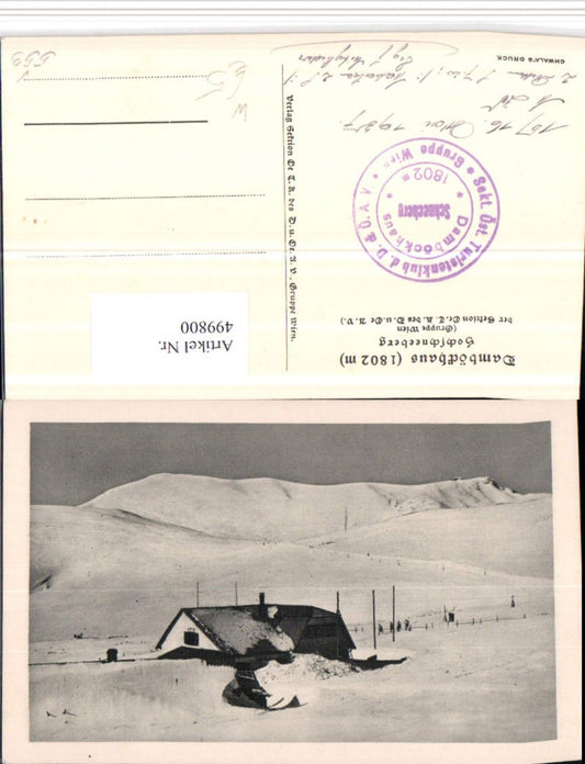 499800,Damböckhaus Berghütte am Schneeberg b. Puchberg