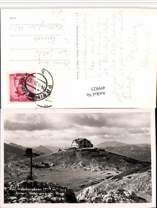 499823,Rax Habsburghaus Berghütte b. Schwarzau Bergkulisse