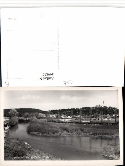 499837,Ternitz an d. Südbahn Teilansicht Fluss Brücke