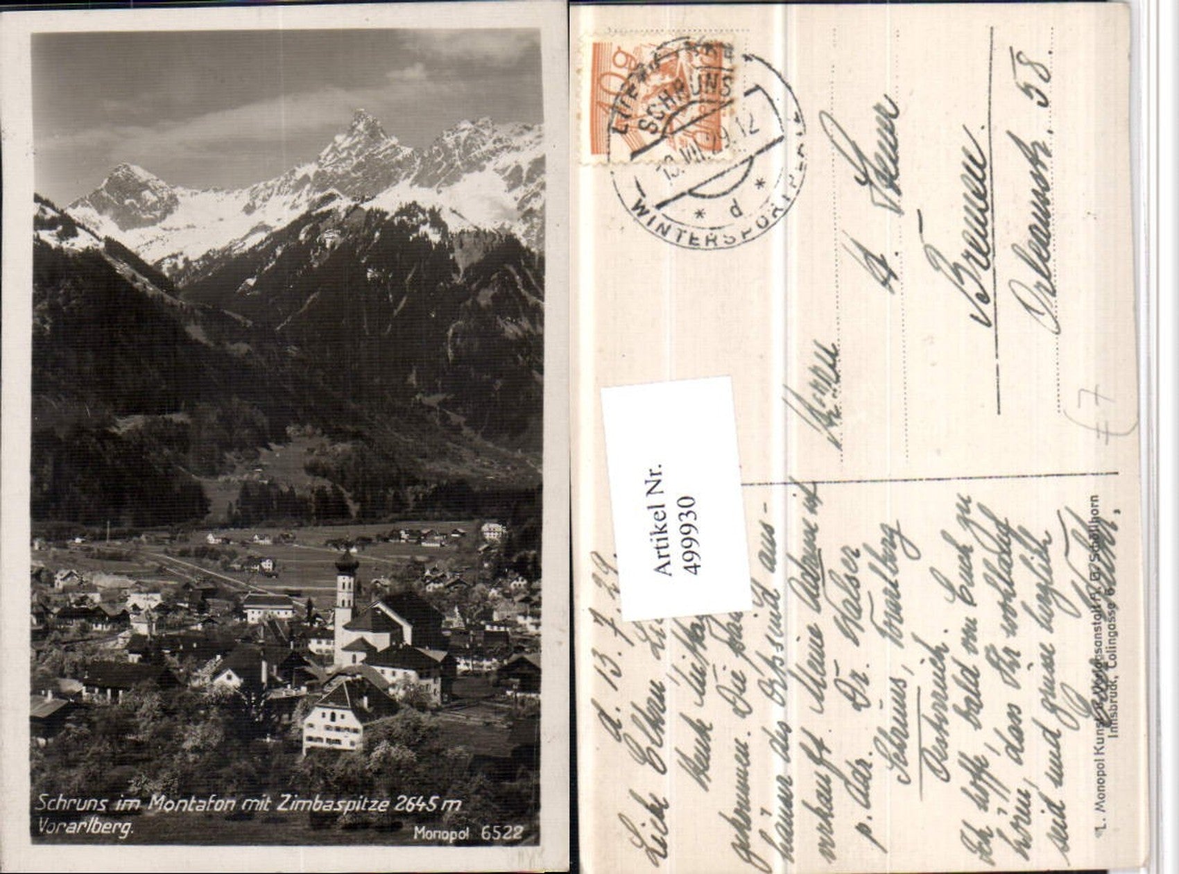 Alte Ansichtskarte – Old Postcard