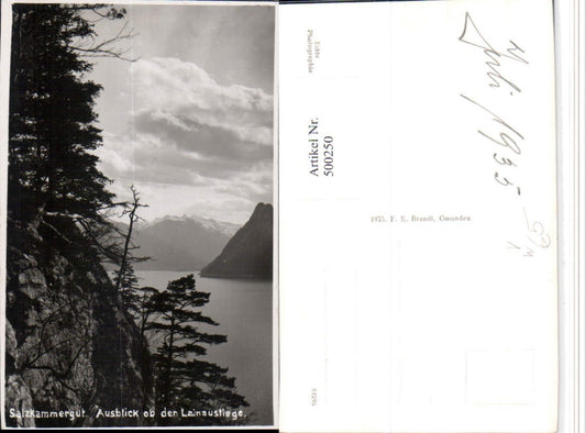 500250,Ausblick ob der Lainaustiege b. Gmunden pub F.E. Brandt