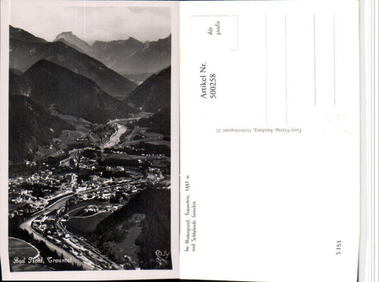 500258,Bad Ischl Totale m. Traunstein Bergkulisse pub Cosy