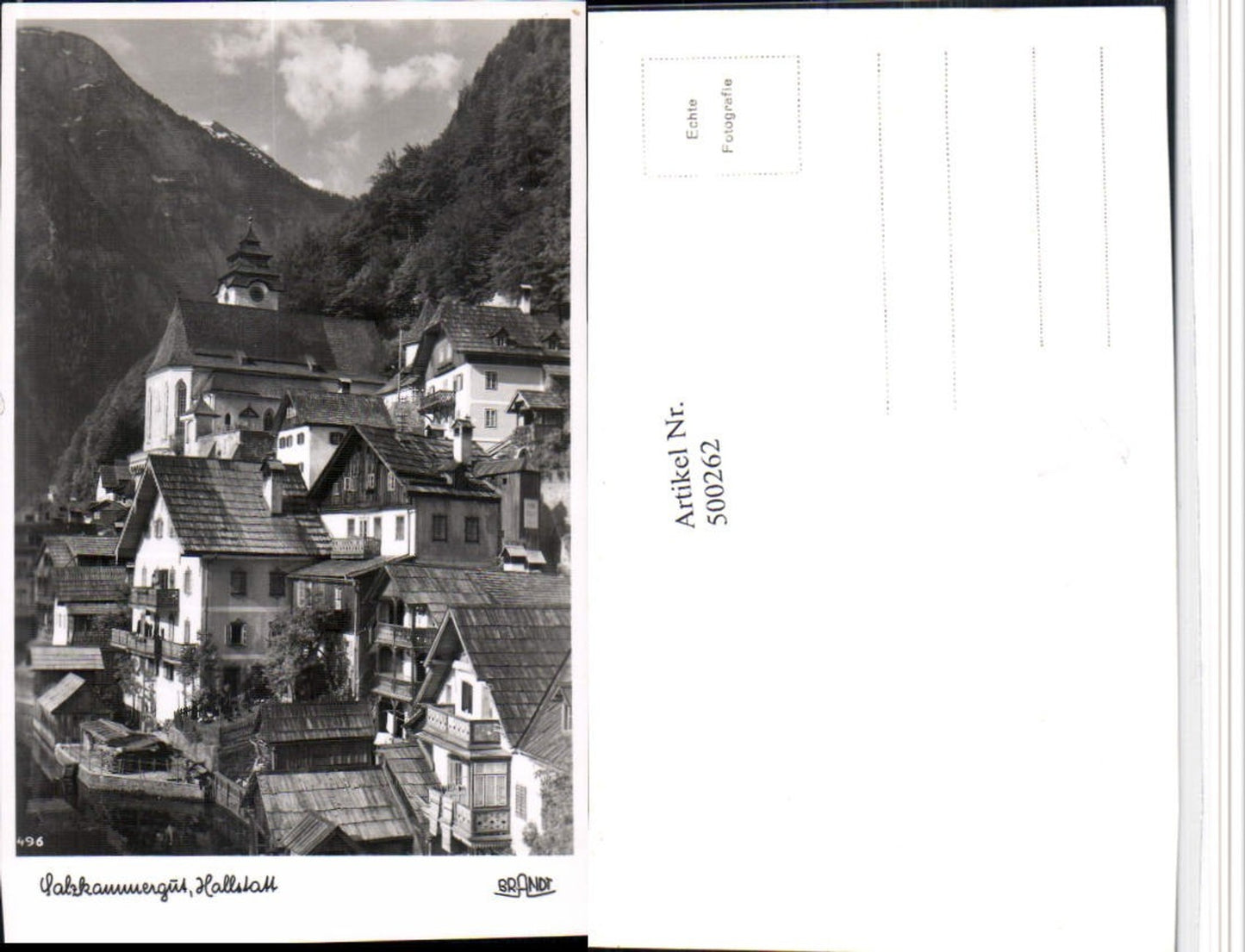 500262,Hallstatt Teilansicht Kirche pub Brandt