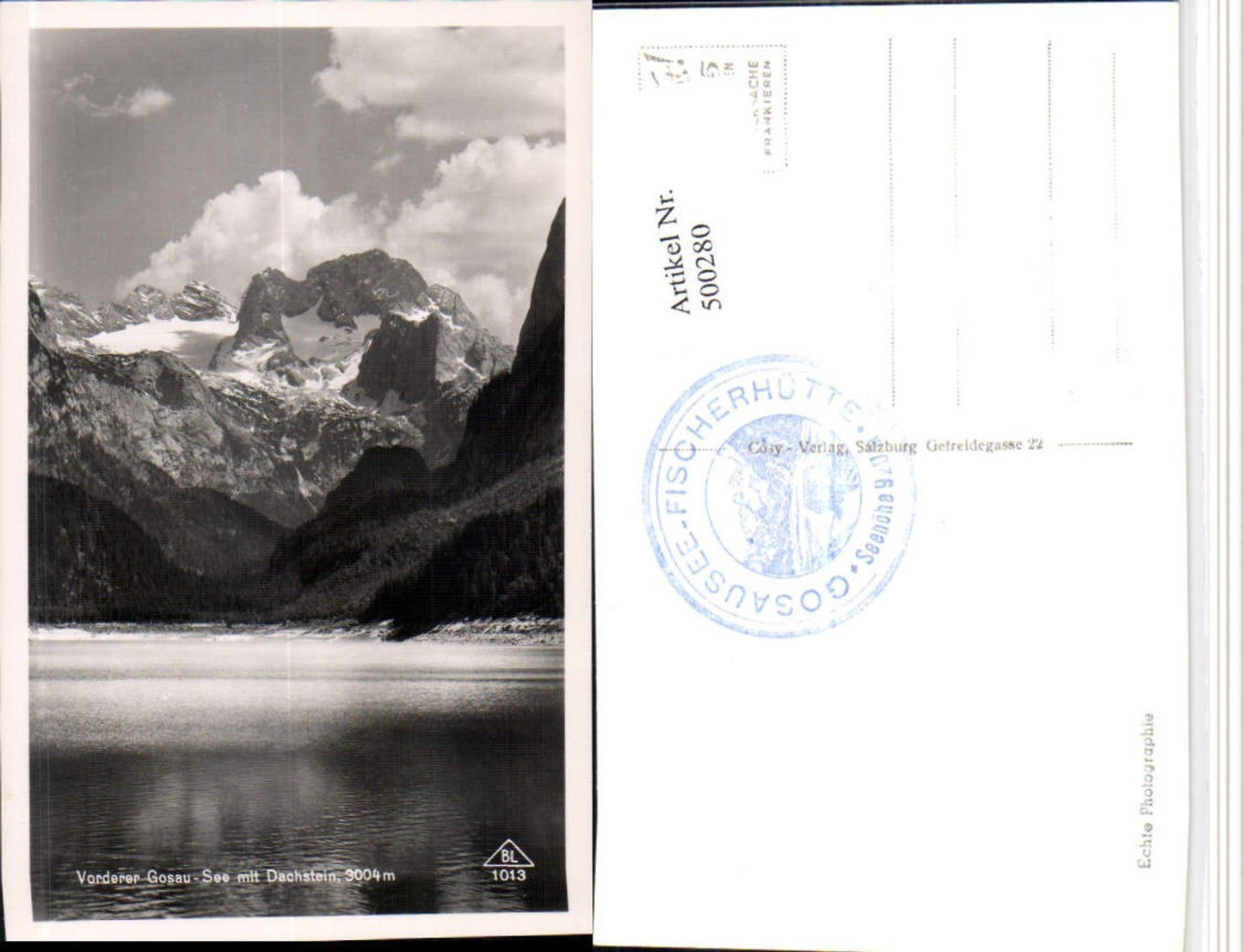 500280,Vorderer Gosau-See b. Gosau m. Dachstein Bergkulisse pub Cosy