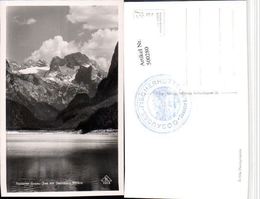 500280,Vorderer Gosau-See b. Gosau m. Dachstein Bergkulisse pub Cosy