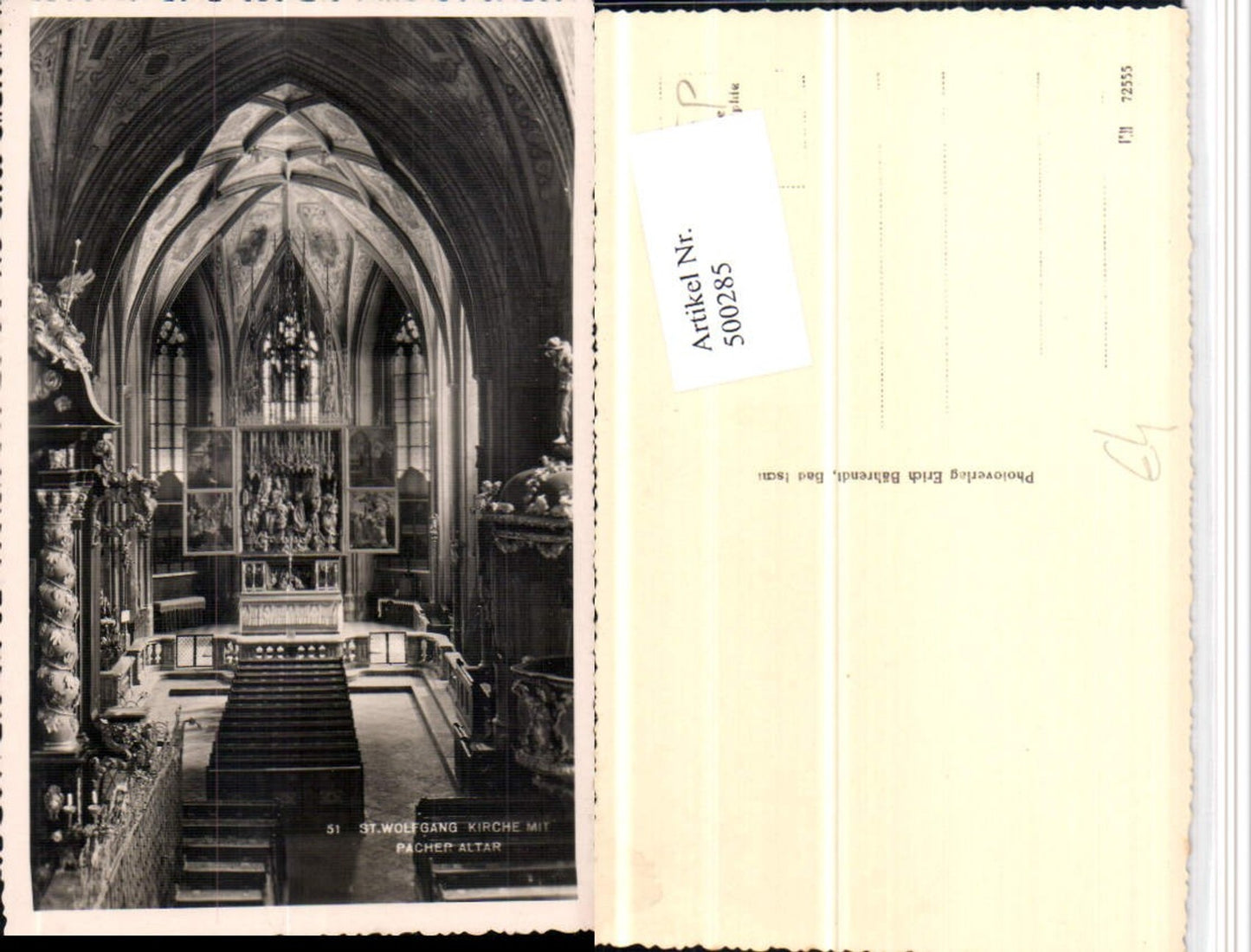 500285,St. Wolfgang Kirche Innenansicht Altar