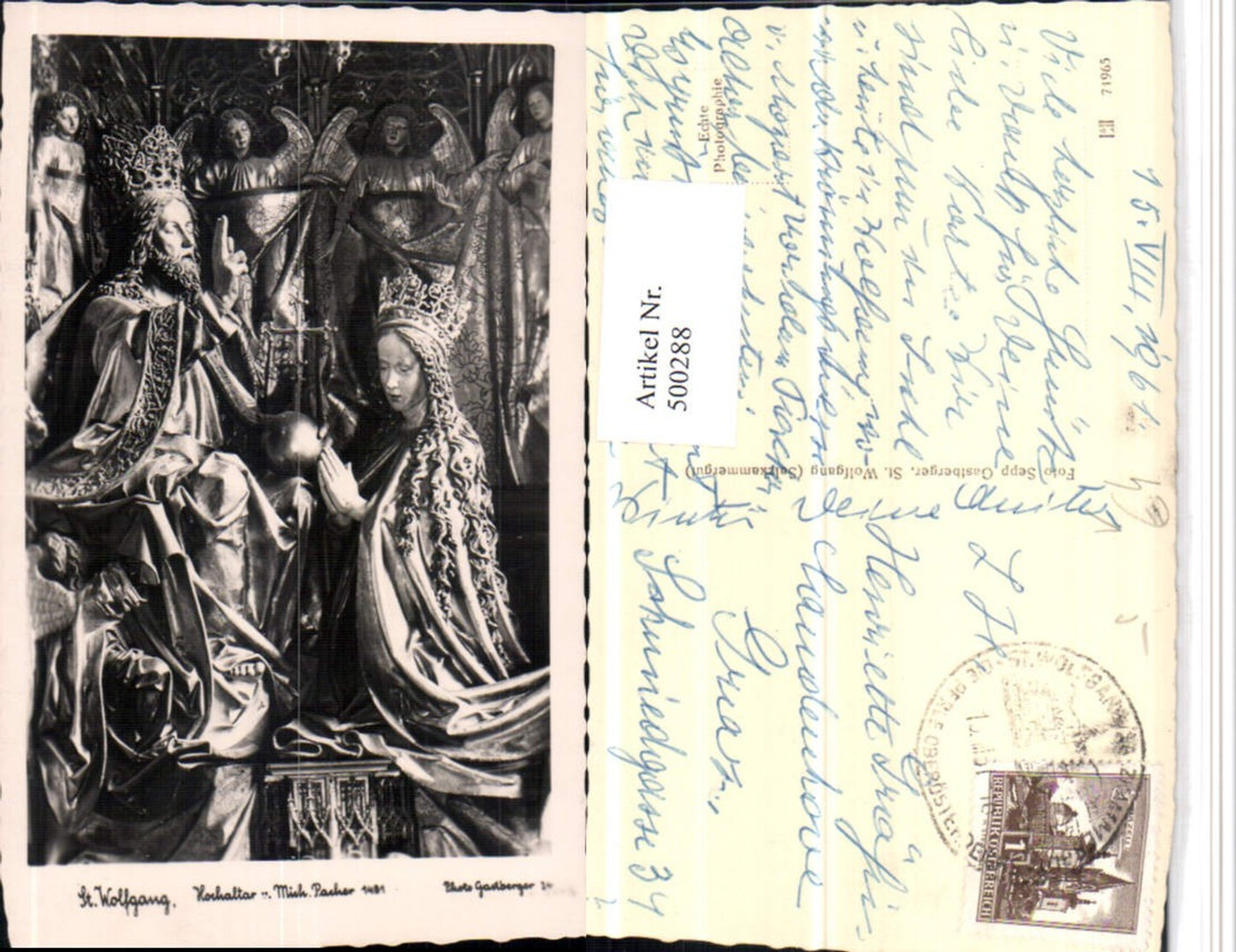 500288,St. Wolfgang Kirche Hochaltar Detail pub Foto Gastberger 24