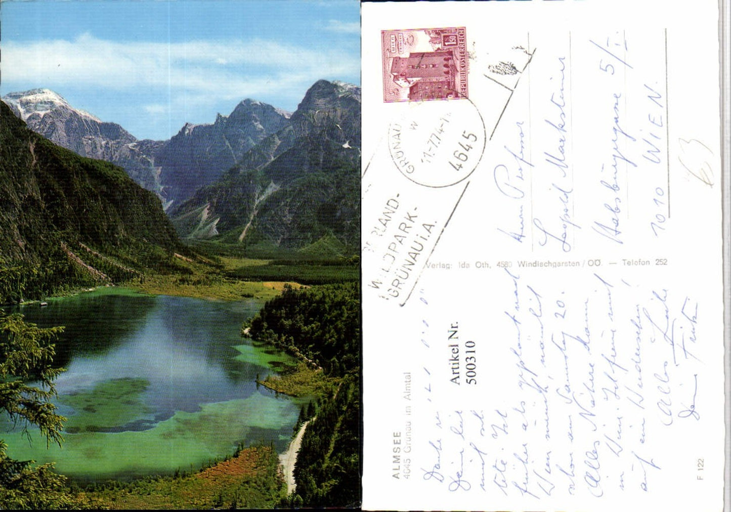 500310,Almsee See b. Grünau im Almtal Bergkulisse