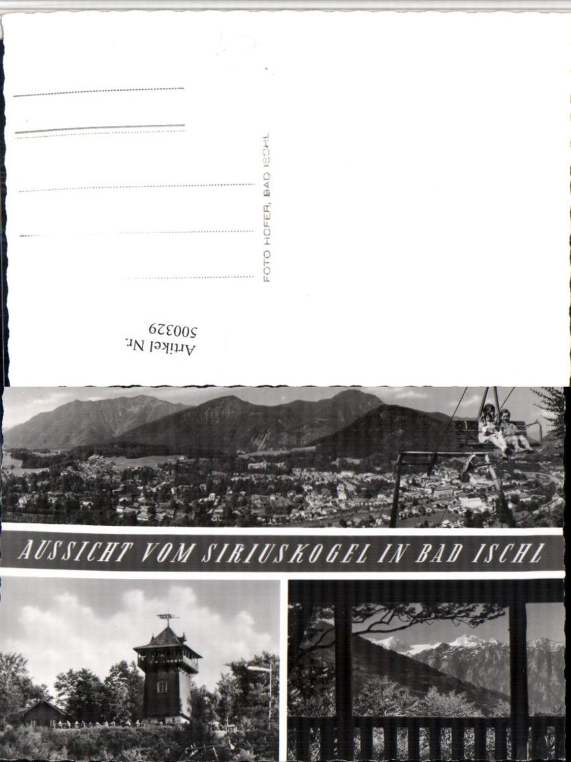500329,Bad Ischl Totale Aussichtsturm Aussicht Mehrbildkarte