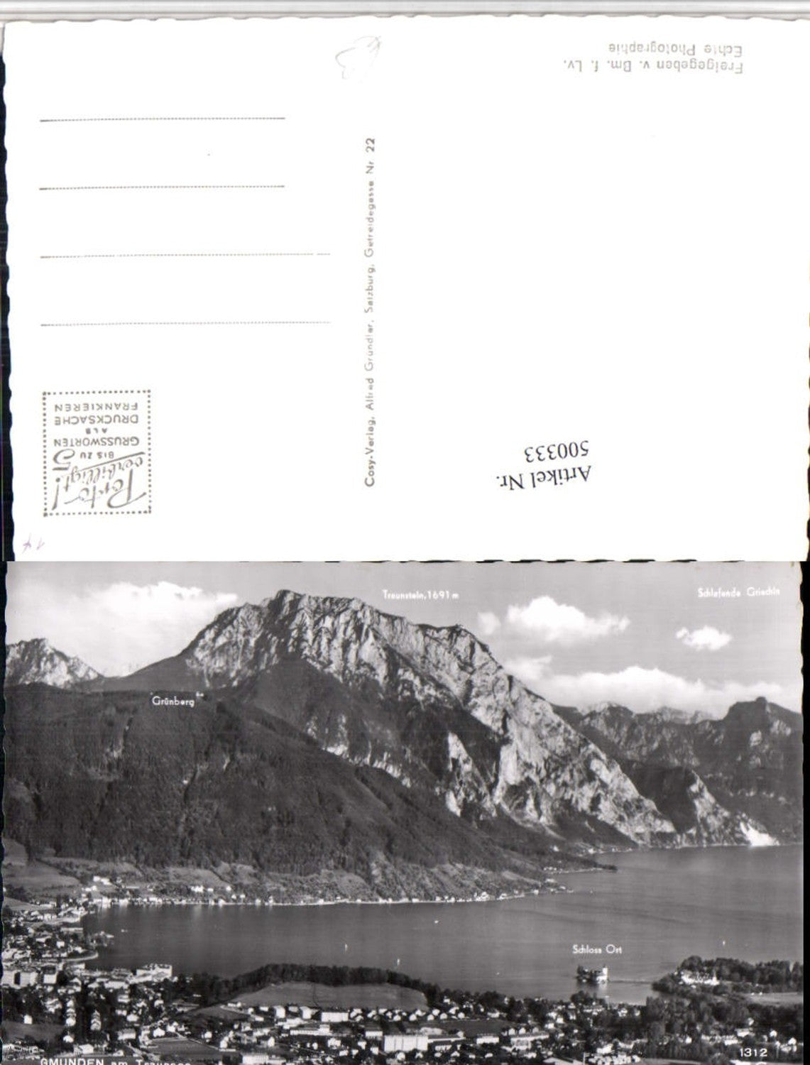 500333,Gmunden am Traunsee Totale Bergkulisse pub Cosy 1312