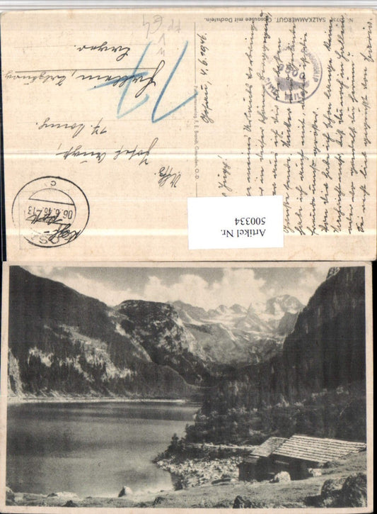 500334,Gosausee See b. Gosau m. Dachstein Feldpost pub Brandt 5373