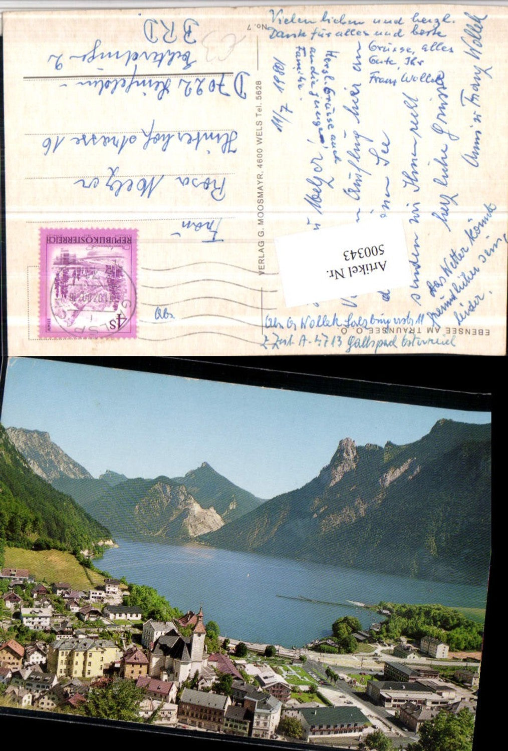 500343,Ebensee am Traunsee Totale Bergkulisse