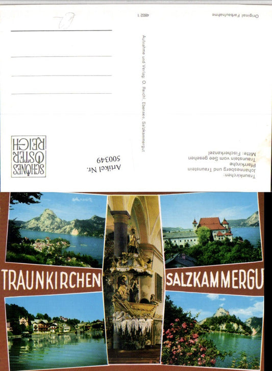500349,Traunkirchen Kirche Traunstein Fischer-Kanzel Mehrbildkarte