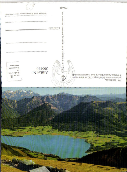 500370,St. Wolfgang am See Totale vom Schafberg pub Cosy