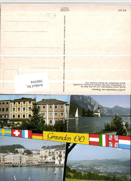 500394,Gmunden am Traunsee Totale Schloss Ort Orth Mehrbildkarte