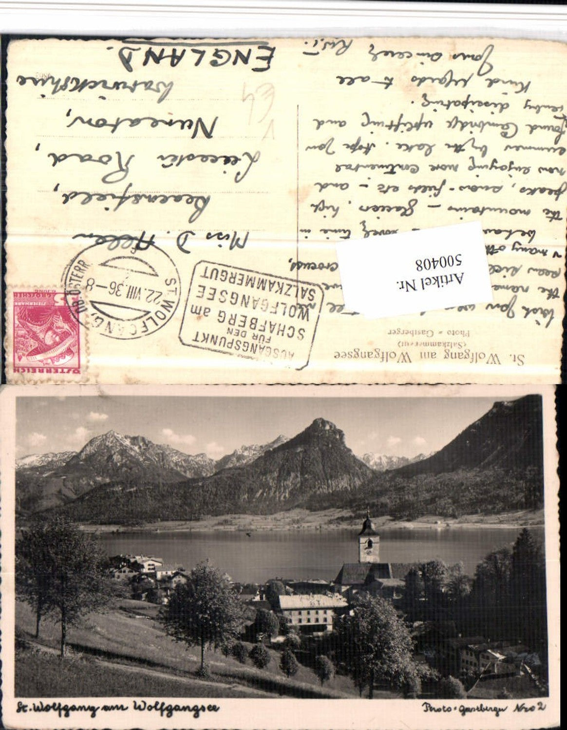 500408,St. Wolfgang am See Totale Bergkulisse pub Gastberger 2