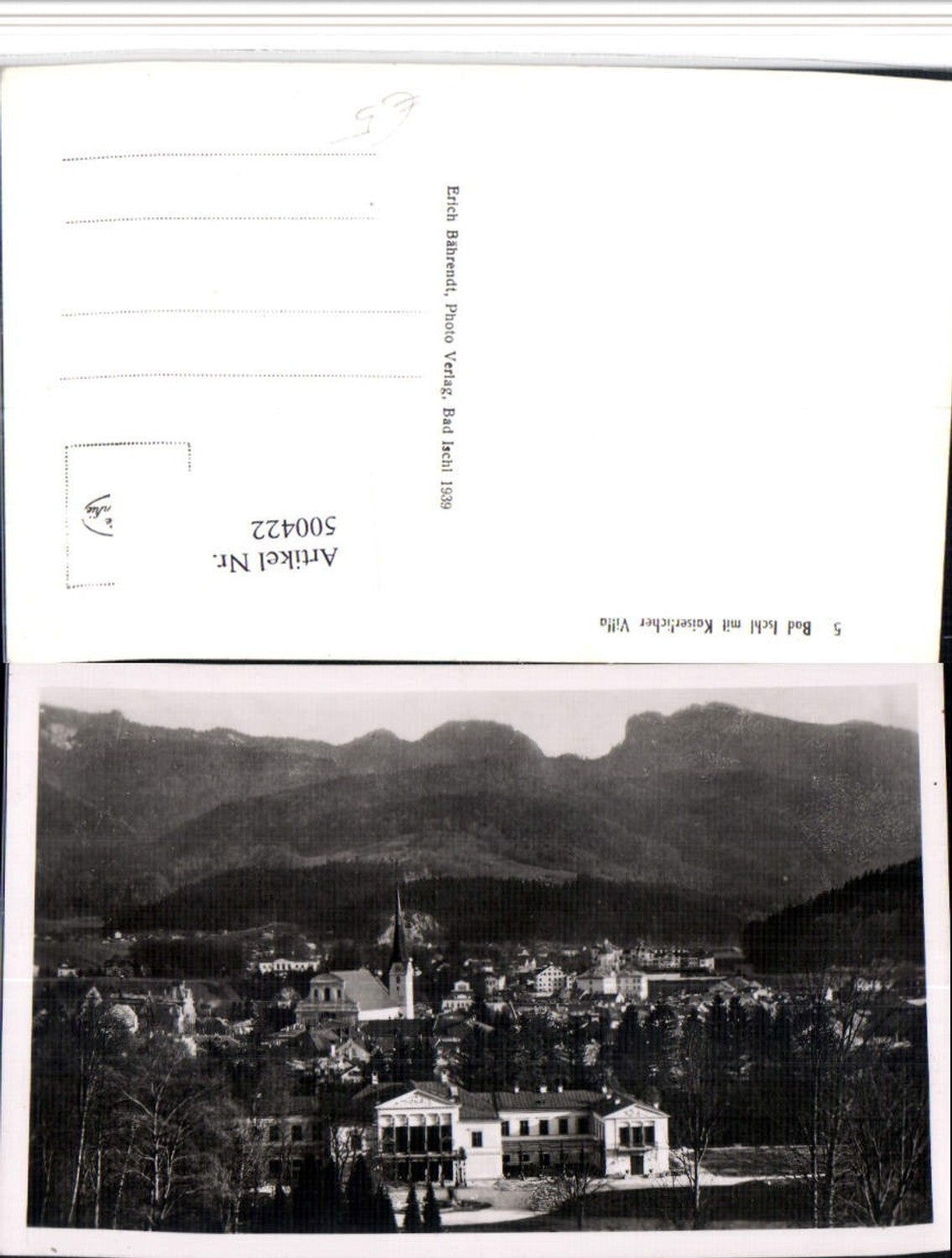 500422,Bad Ischl Teilansicht m. Kaiserlicher Villa