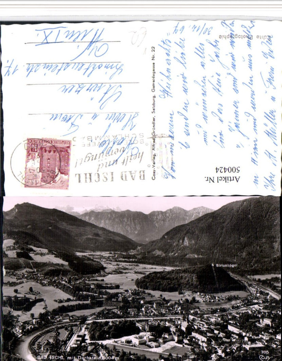 500424,Bad Ischl Totale m. Dachstein Bergkulisse pub Cosy 705