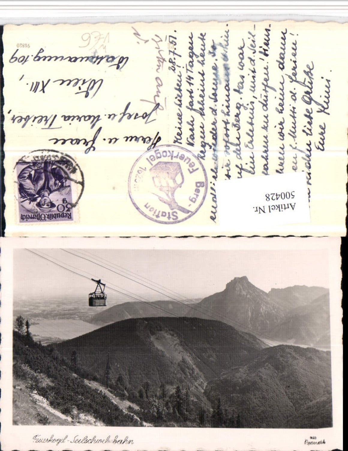 500428,Feuerkogel Seilbahn b. Ebensee Bergkulisse pub Brandt 9685