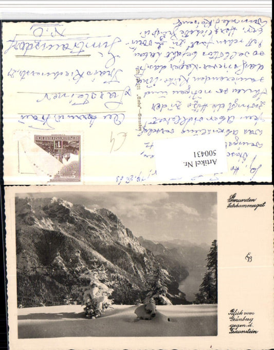 500431,Gmunden Blick vom Grünberg geg. Traunstein Bergkulisse