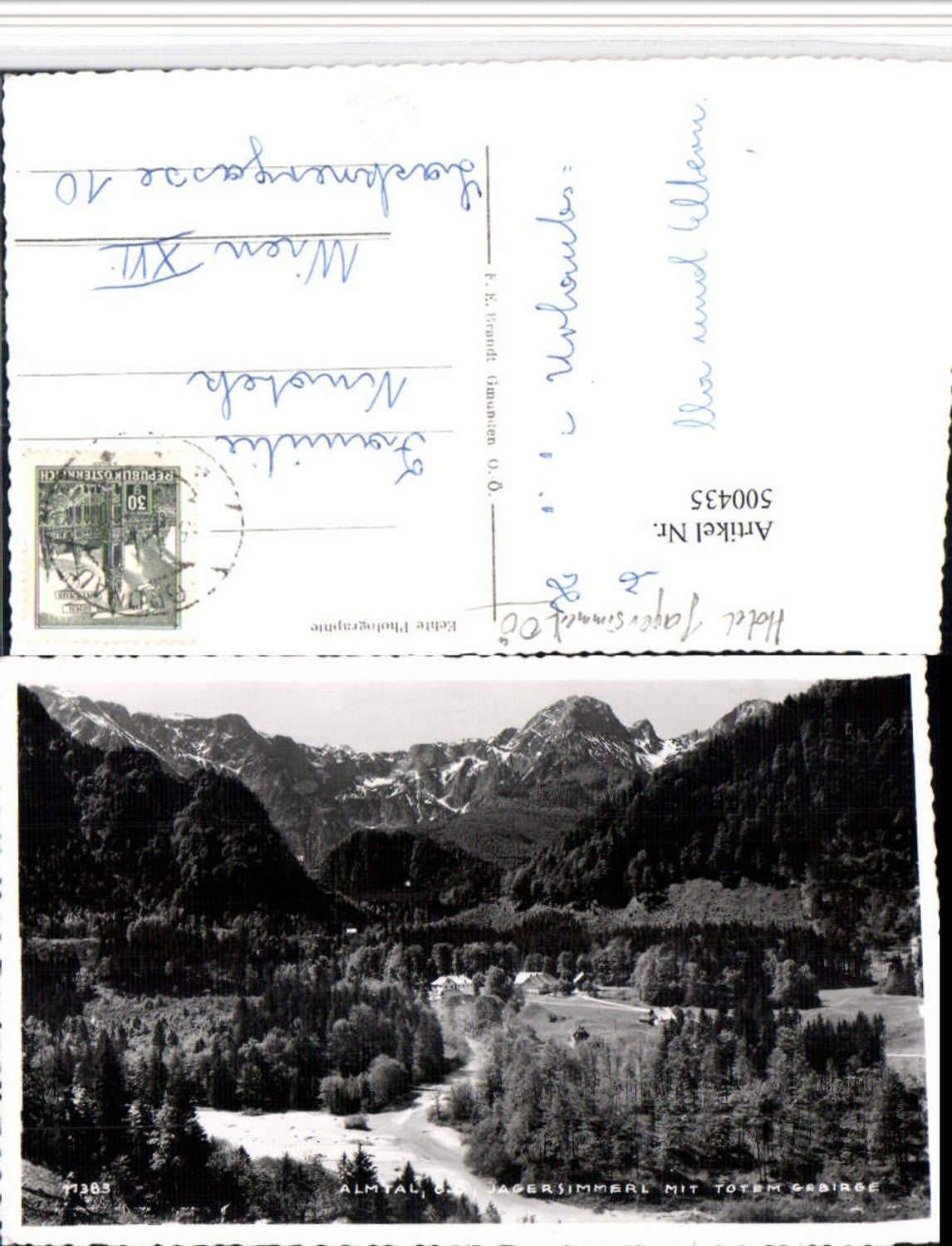 500435,Almtal b. Grünau Jagersimmerl Bergkulisse pub Brandt 11383