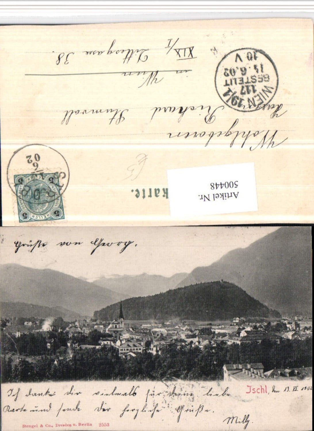 500448,Bad Ischl Totale Bergkulisse pub Stengel & Co 2553