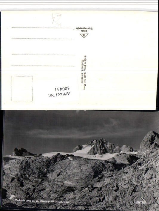 500451,Dachstein Simony-Hütte Berghütte b. Hallstatt Bergkulisse