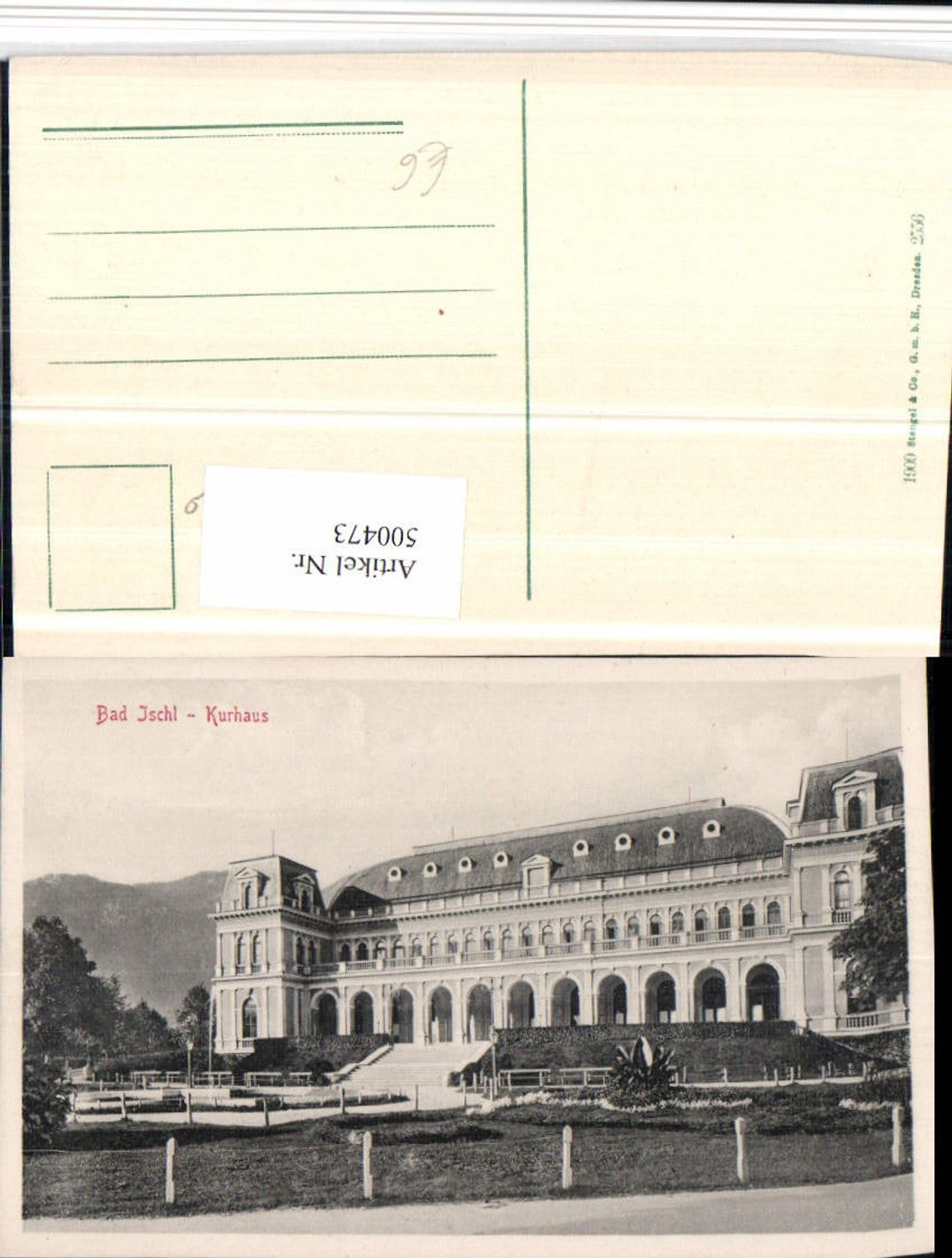 500473,Bad Ischl Kurhaus pub Stengel & Co 2556