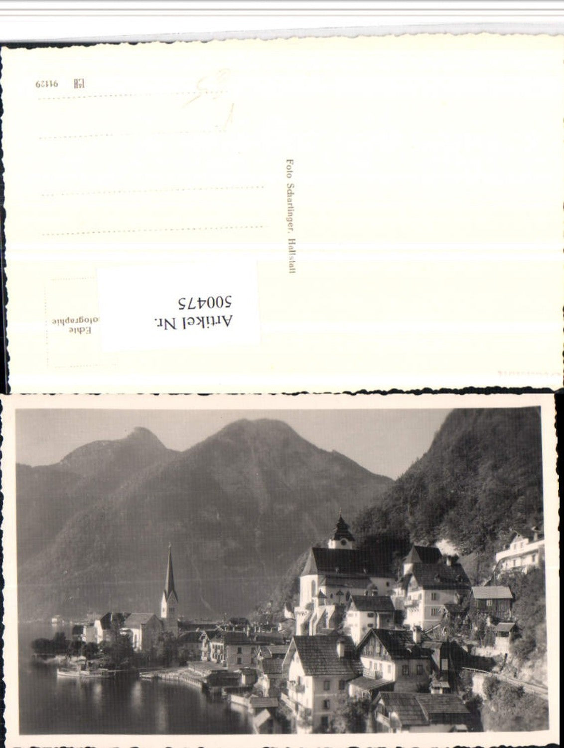 500475,Hallstatt am See Teilansicht Kirchen Bergkulisse pub Foto Schartinger