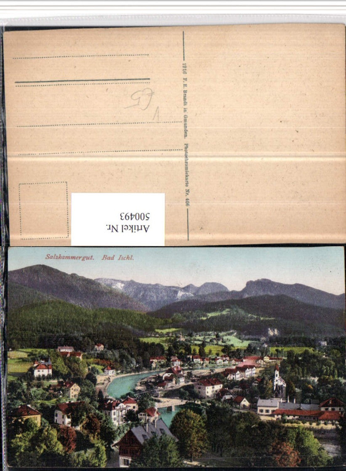 500493,Bad Ischl Totale Bergkulisse pub F.E. Brandt 466