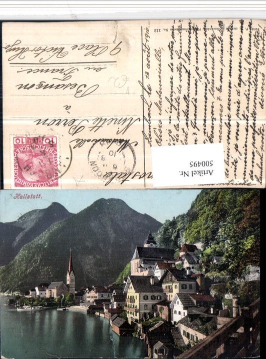 500495,Hallstatt am See Teilansicht Kirchen pub F.E. Brandt 112