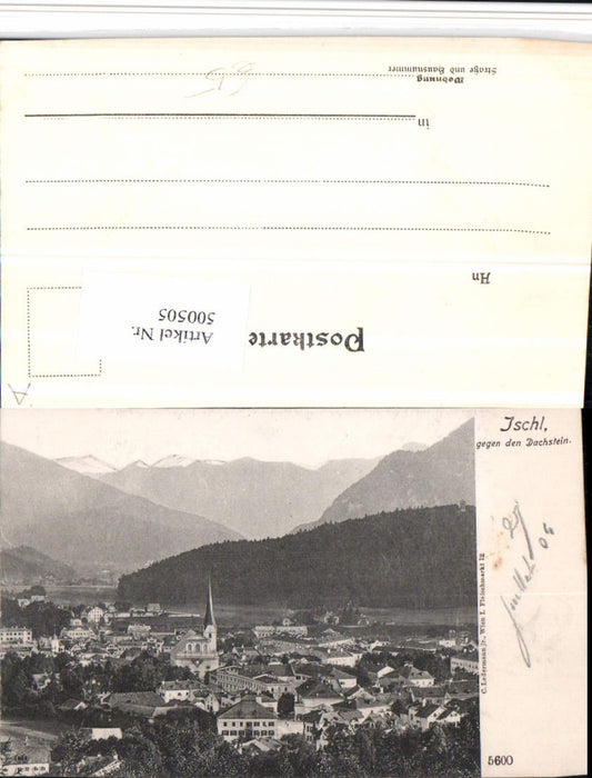 500505,Bad Ischl Totale geg. Dachstein Bergkulisse